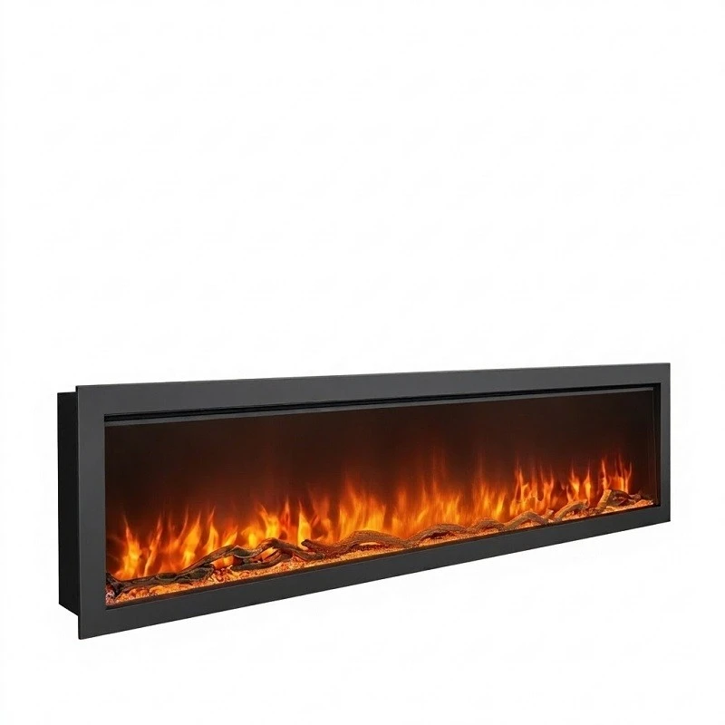 Wall Recessed And Wall Mounted Electric Fireplace 100inch high quality
